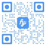 QR code with a link to download the app
